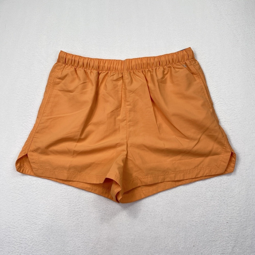 NWT - DSG Women's Notched Woven Shorts Size Large Orange High Rise Active